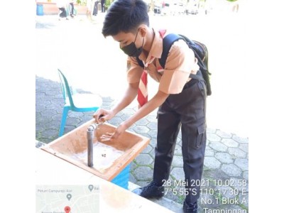 Cuci tangan setelah pembelajaran/akan pulang